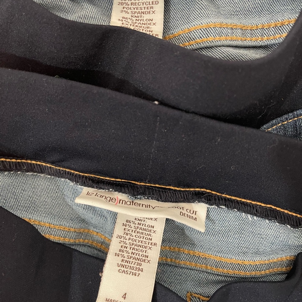 Two pairs of Liz Lange maternity jeans - boot-cut size 4 - Picture 2 of 4